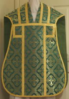 Green Roman brocade Vestment